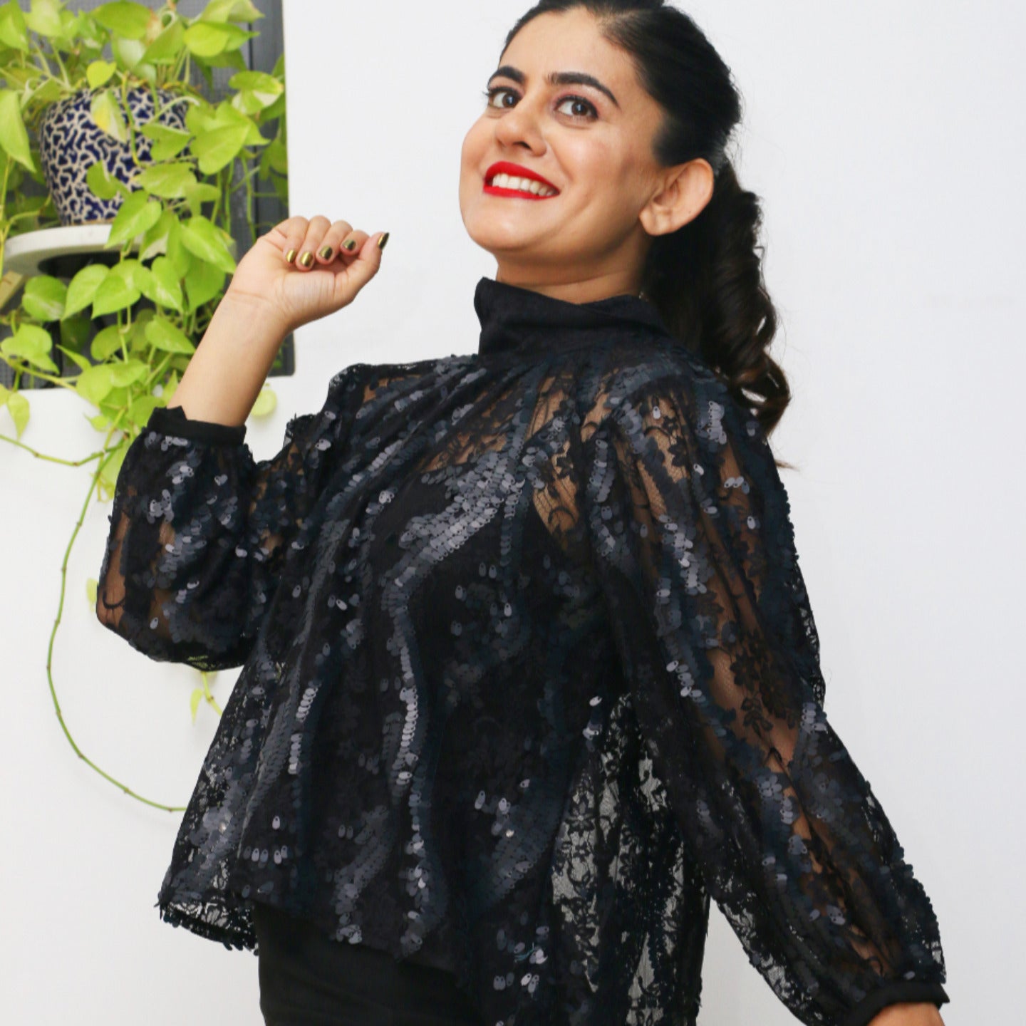 Lace And Sequins Affair Top