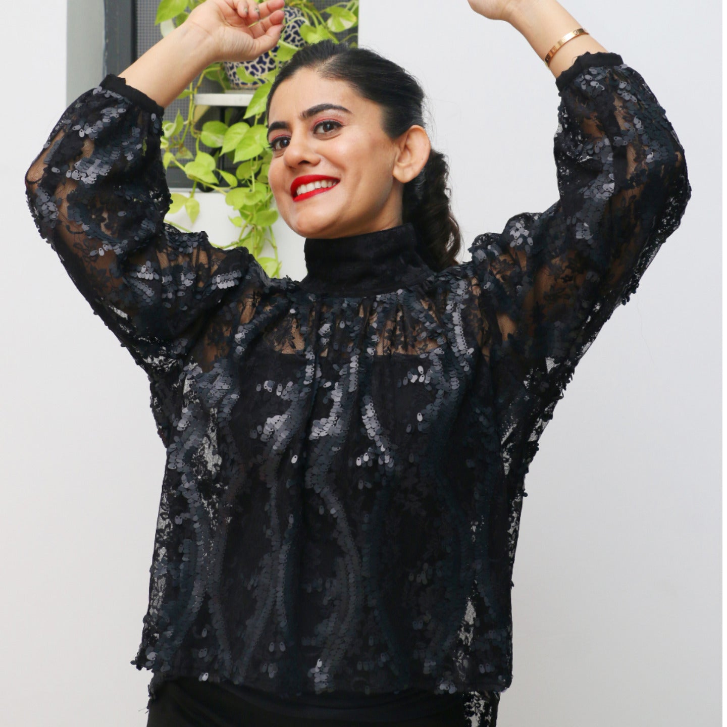Lace And Sequins Affair Top